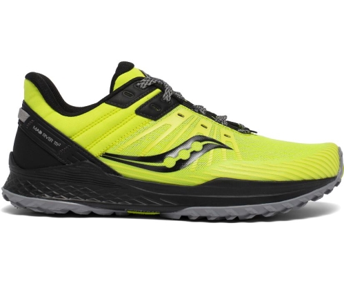 Tenis Saucony Mad River TR 2 Hombre Zapatillas Running Citrus / Negras México MX-517-WG